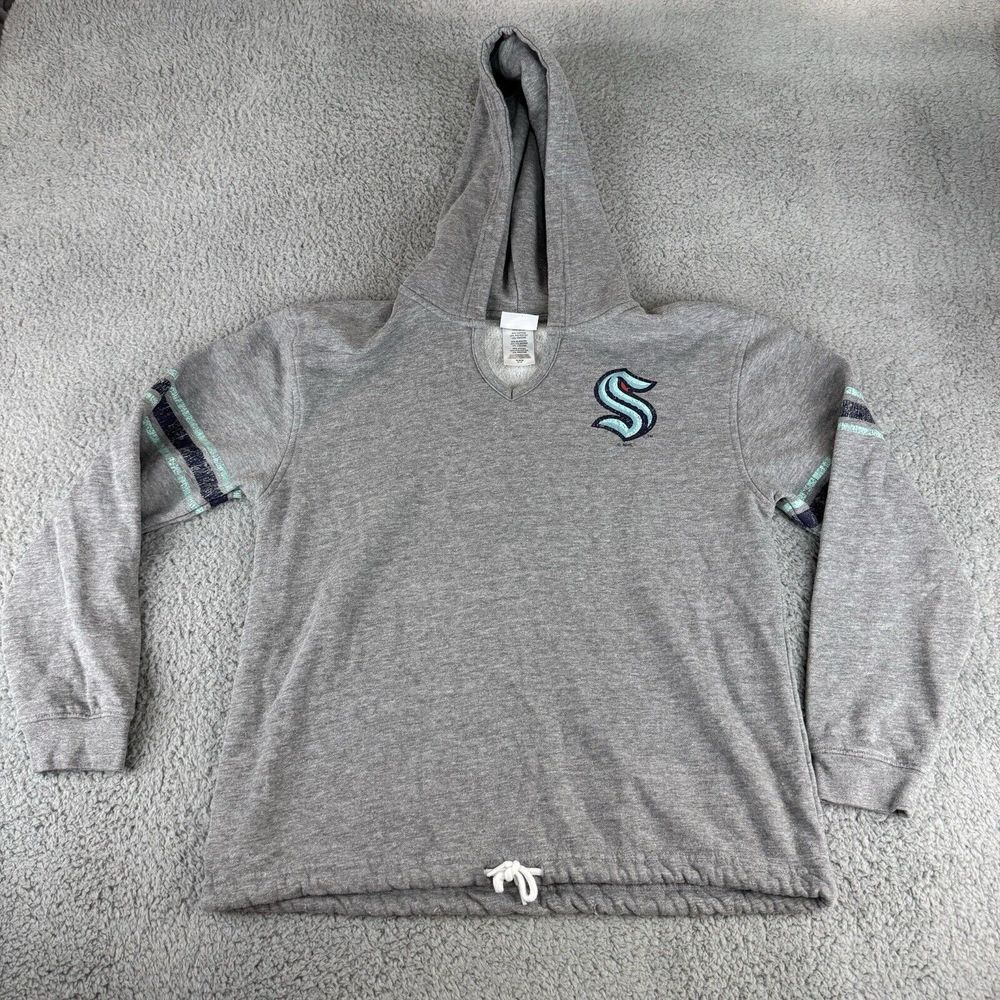 NHL Seattle Kraken Hoodie Women's Medium Long Sleeve Gray‎ Pullover NHL Hockey